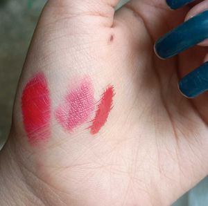 3 Lipsticks + Lip Serum gloss zudio &amp; sugar pop