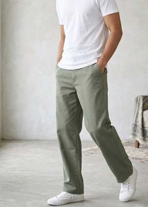 Premium casual Sage Green Relaxed Fit Chinos