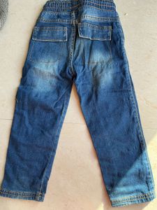 Kids Blue Denim Cargo Pants