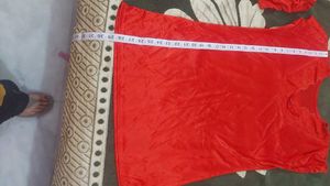 Elegant Red Silk Night Suit Set