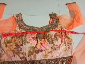 Orange Barbie doll Party gown