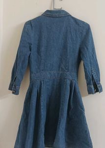 Blue Denim Button-Up Dress