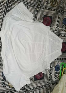 White "Lover" Lace-Up Crop Top