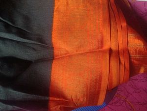 Black &amp; Orange Saree