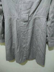Taupe brownish grey double breasted Trench coat