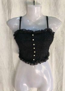 Black Lace Corset Top