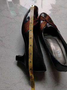 Stylish Brown & Black Heels 9.6" length