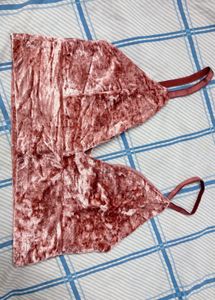 Pink Velvet Cami Top