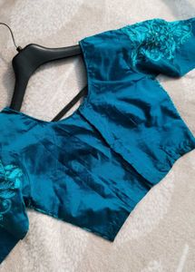 TURQUOIS BLUE HEAVY EMBROIDERED LEHENGA CHOLI SET
