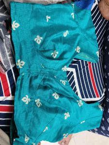 Beautiful Saree with Blue &amp; Green Stripes