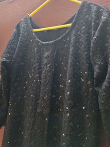 Sparkling Black Ethnic Gown
