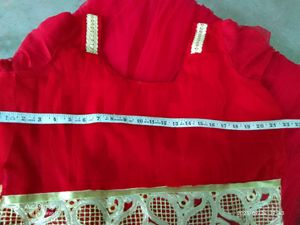 Full Flair Red Princess Gown