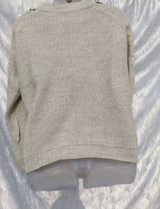 Cream &amp; Black Lace Detail Sweater
