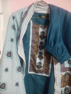 Teal Kurta Set with Dupatta