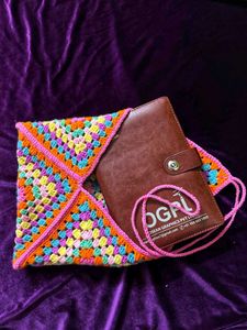 Crochet Granny Square laptop and dairy cover
