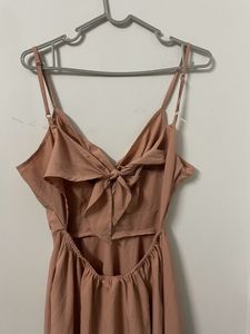 Peach Backless Dress