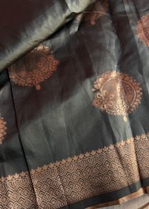 Grey Silk Saree with Stitched Blouse (women’s)
