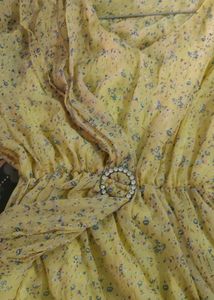 Elegant Yellow Floral Maxi Dress