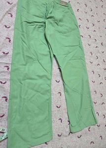 Light Green Casual Pants