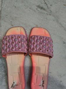 Embellished Pink Slides