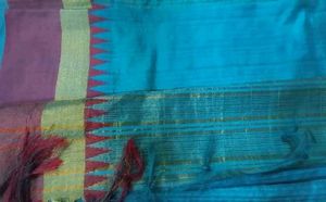 Beautiful Blue Silk matka Saree