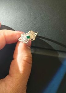 Green Stone Silver Ring