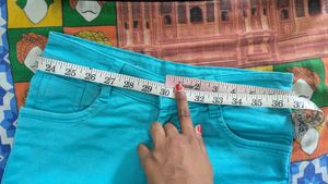 Sea Green Vintage Jeans Imported Fabric