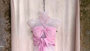 1189. Pink Halterneck Crop Top