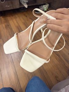 Forever New White Strappy Stilettos