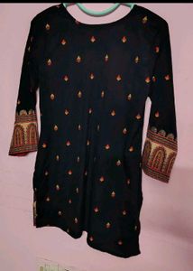 Elegant Black printed Kurta