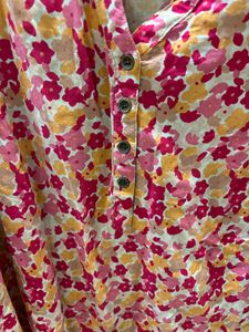 Floral Pink Cotton Tunic
