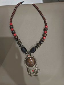 Bohemian Beaded Pendant Necklace