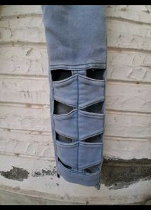 stylish cutwork jeans