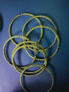 Green &amp; Blue Beaded Bangles