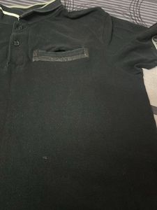 Black Short Sleeve Polo T-Shirt