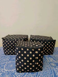 🇳🇿💫🎀Set of 3 Polka Dot Storage Bags