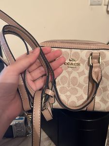 Coach baby pink  Mini Barrel Bag