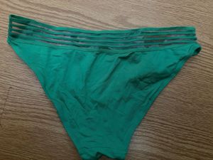 Green Bikini Bottom with Strappy Detail