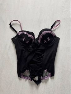 Lace Trim Corset Top