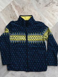 Uniqlo Cozy Geometric Print Fleece Jacket