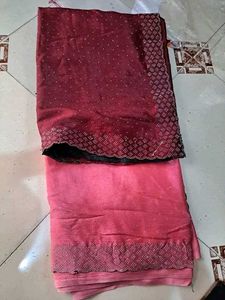 Elegant stone work Saree
