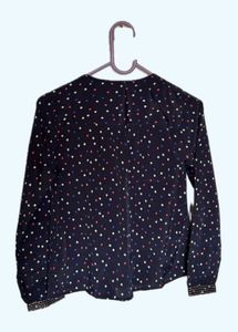 Navy Blue Polka Dot shrug🦋