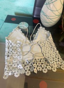 Blue Crop Top