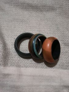 Wooden Bangle Bracelet Set