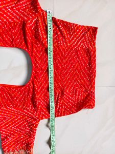 Vibrant orenge Bandhani Blouse