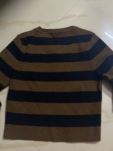 ZARA Striped Long Sleeve Top