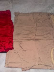 Embroidered Kurta with Red Bottom