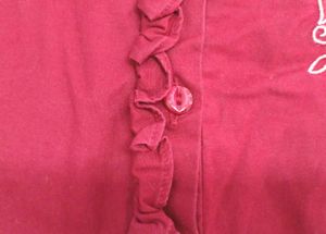 Red Embroidered Collared Chinese Shirt