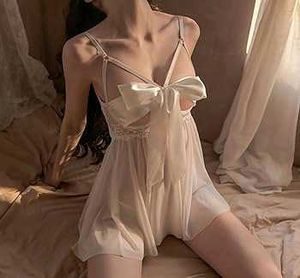 Cute White Babydoll Dress with Bow