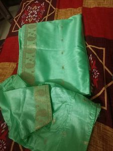 Elegant Green saree with blouse